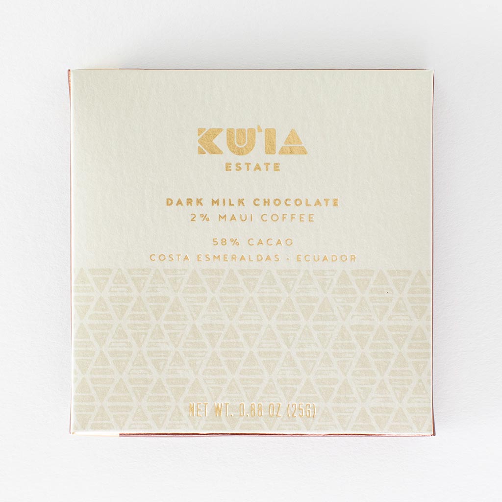 Maui Mokka® Coffee Dark Milk Chocolate Bar - Maui Kuʻia Estate Chocolate