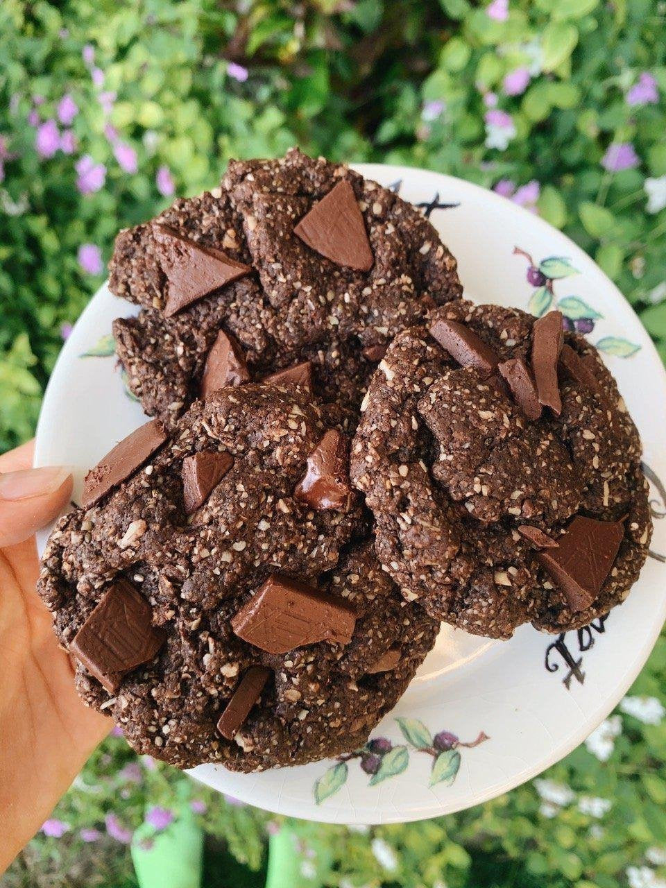 Vegan, Gluten Free Double Chocolate Chunk Cookies-Maui Kuʻia Estate Chocolate