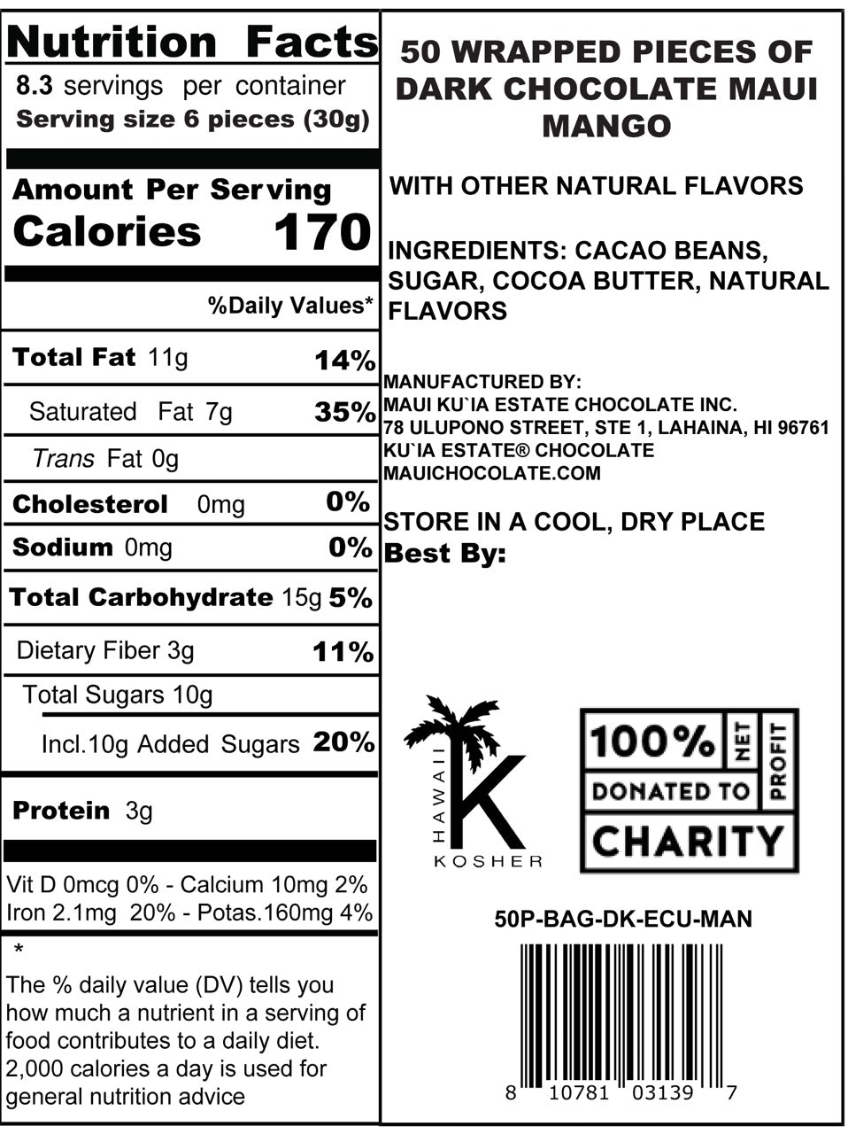 Mango Dark Chocolate Bulk Bag