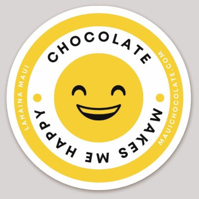 Chocolate Makes Me Happy Sticker