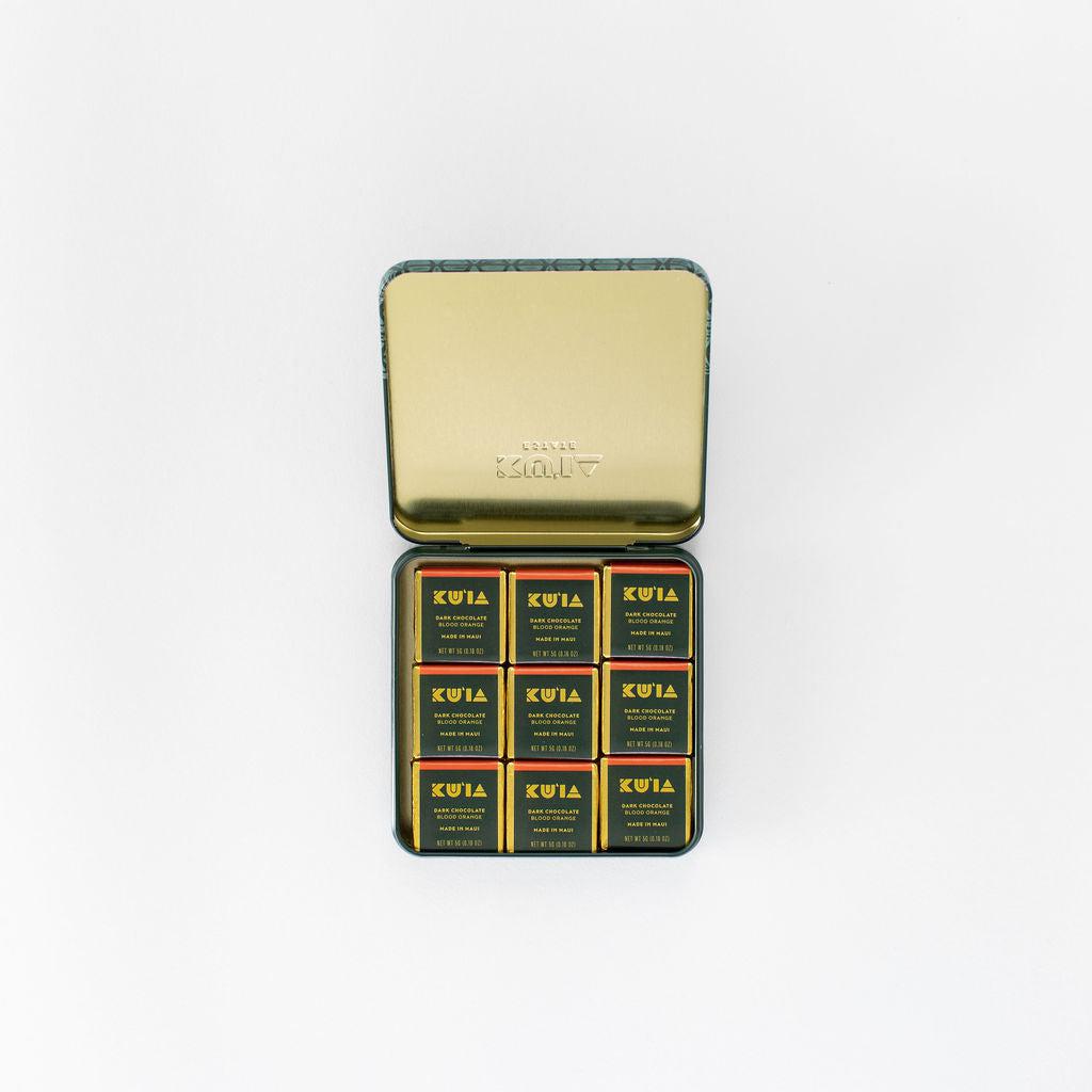 Blood Orange Dark Chocolate Gift Tin - Maui Kuʻia Estate Chocolate