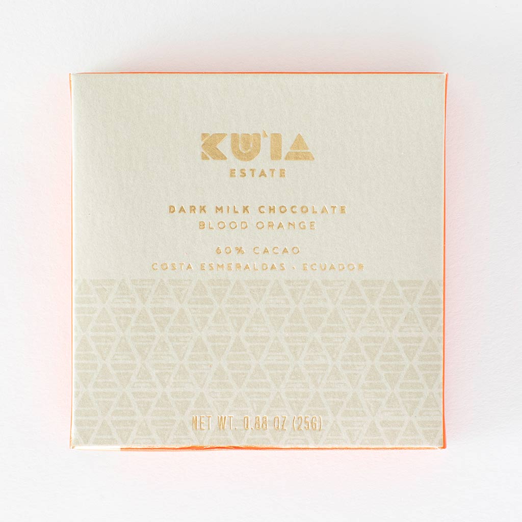 Blood Orange Dark Milk Chocolate Bar - Maui Kuʻia Estate Chocolate