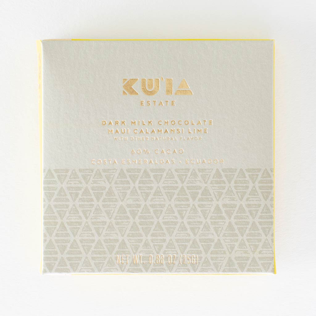 Calamansi Lime Dark Milk Chocolate Bar - Maui Kuʻia Estate Chocolate