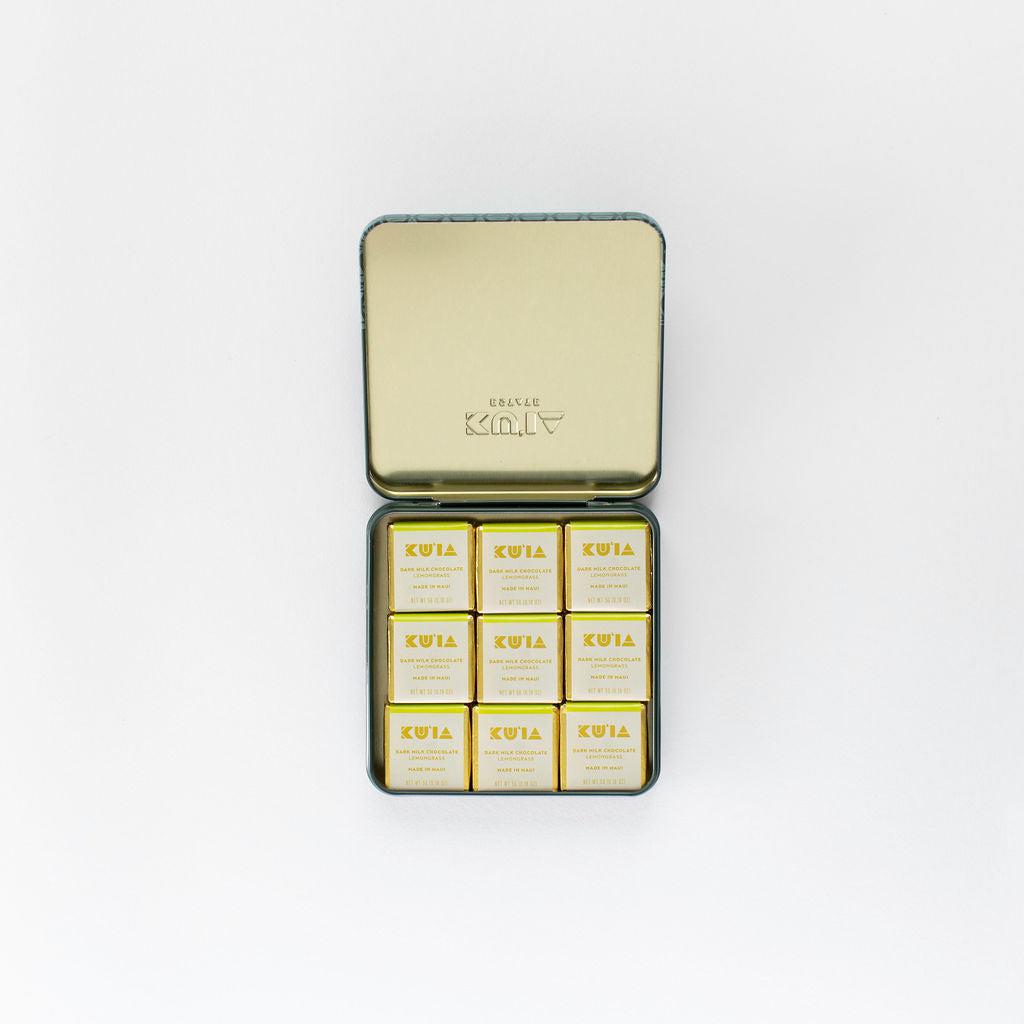 Lemongrass Dark Milk Chocolate Gift Tin - Maui Kuʻia Estate Chocolate