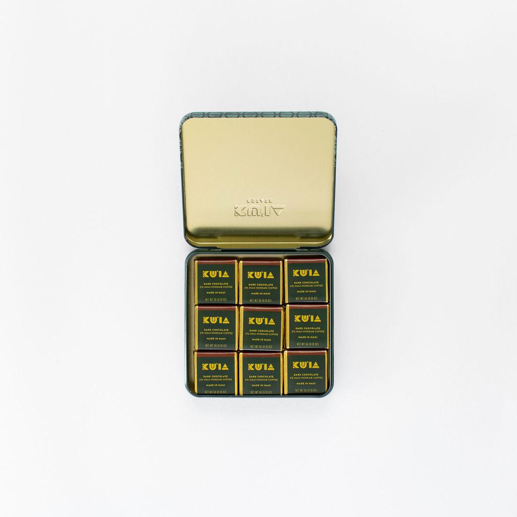 Maui Mokka® Coffee Dark Chocolate Gift Tin - Maui Kuʻia Estate Chocolate
