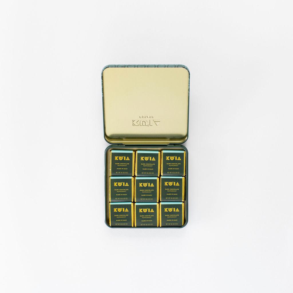 Peppermint Dark Chocolate Gift Tin - Maui Kuʻia Estate Chocolate