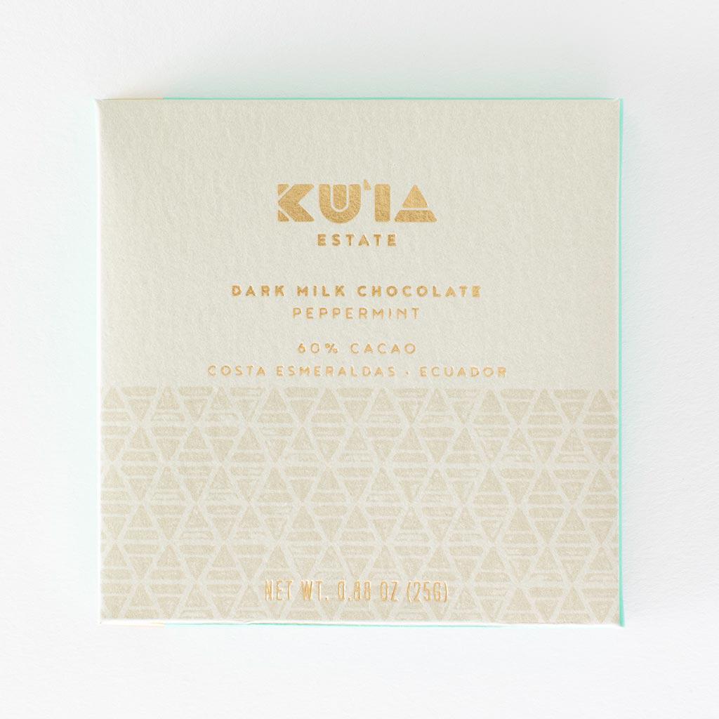 Peppermint Dark Milk Chocolate Bar - Maui Kuʻia Estate Chocolate