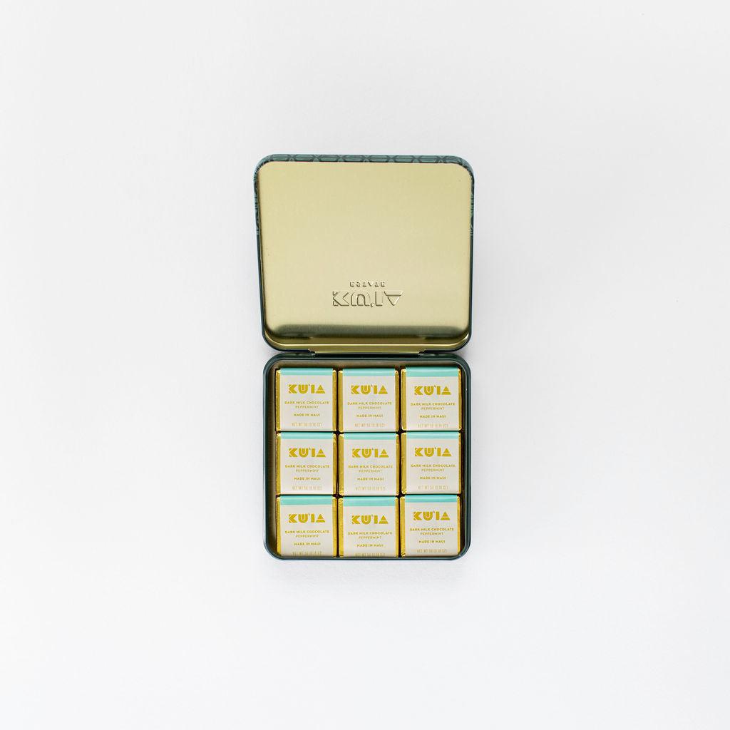 Peppermint Dark Milk Chocolate Gift Tin - Maui Kuʻia Estate Chocolate