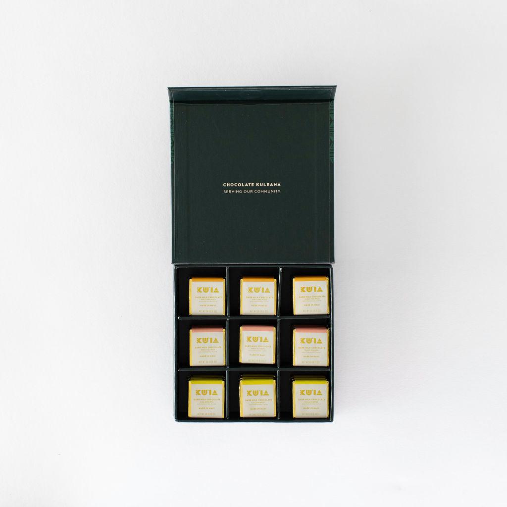 Tropical Trio Dark Milk Chocolate Gift Box - Maui Kuʻia Estate Chocolate