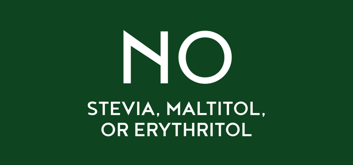 No stevia, maltitol, or erythritol